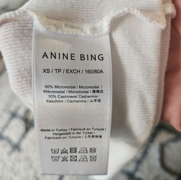 ANINE BING Micromodal Cashmere Blend Tank Top Xs - Picture 4 of 5